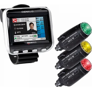 Potápěčský počítač Mares Genius počítač + lahvový LED modul