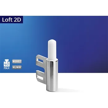 Pant 2D nikl do kovu univerzální - doprodej zboží - na dotaz (Tento typ pantu je určen pro závěsy typu 2D pro skleněné dveře do 40 kg. Způsob uchycení: do kovové zárubně. Typ závěsů: 2D nerez / 2D hliník. Jednokřídlé dveře standardně obsahují dva závěsy. 