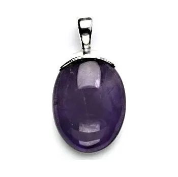 Přívěsek Stříbrný přívěsek, přírodní ametyst, 6,11 g