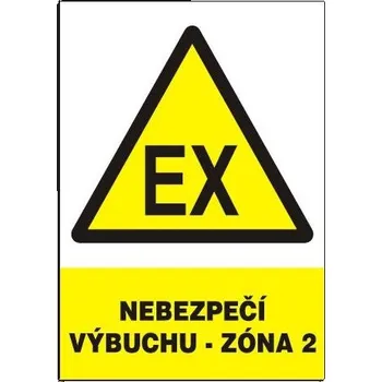 Nebezpečí výbuchu - zóna 2, tabulka 210x297mm, samolepka A4