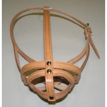 Náhubek pro psa Náhubek kožený Francouzský buldoček 29cm/6-7 cm - doprodej