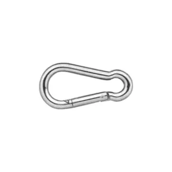 Úchyt pro horolezeckou stěnu Hasičská karabina 11x120mm, bílý zinek, DIN 5299C, nosnost 400kg