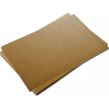 Karton Vlnitá lepenka 50 x 70 cm - matná zlatá