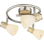 Bodové osvětlení Globo 54352-3 Gylfi E14 3x40W dřevo/opálové sklo