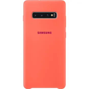 Telefonní příslušenství Samsung Silicone Cover pro Galaxy S10+ růžové