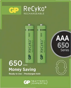 Článková baterie GP Batteries ReCyko+ 650 AAA 2 ks