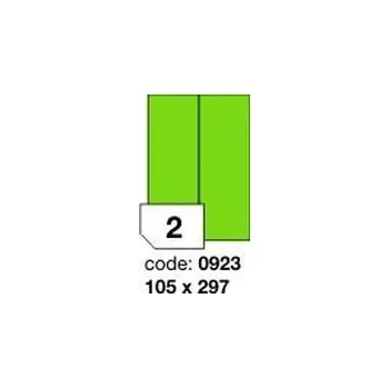 Kancelářské potřeby Zelené samolepicí etikety Rayfilm R0120.0923F, 105x297 mm, 1.000 listů A4, 2000 etiket