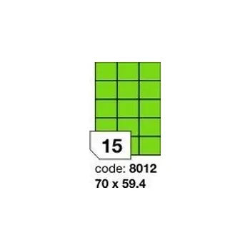 Samolepící etiketa Zelené samolepicí etikety Rayfilm R0120.8012F, 70x59,4 mm, 1.000 listů A4, 15000 etiket