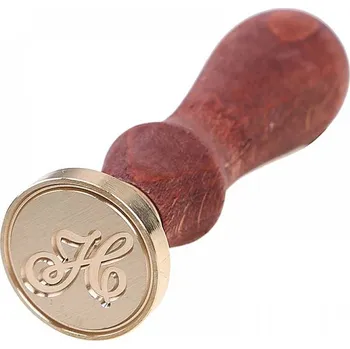 Pečeť Pečetní razítko do vosku s písmeny abecedy - ručně psané H