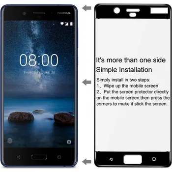 Tvrzené sklo Imak Full Cover pro Nokia 8 Barva: Černá