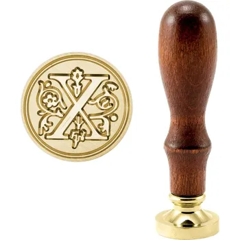 Pečeť Pečetidlo (razidlo) do vosku mosazné - ozdobné tiskací písmeno X