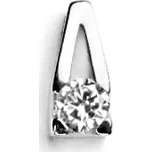 Zlatý přívěsek, bílé zlato , čirý zirkon - P 1097 (zirkon 5 mm)