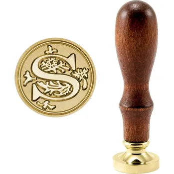 Pečeť Pečetidlo (razidlo) do vosku mosazné - ozdobné tiskací písmeno S