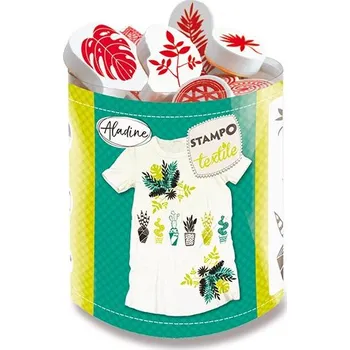 AladinE Stampo Textile 9 ks, Rostliny
