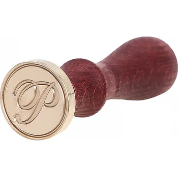 Sběratelství Pečetní razítko do vosku s písmeny abecedy - ručně psané P