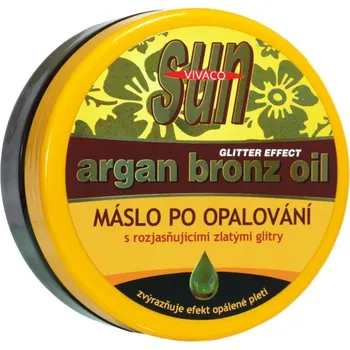 Přípravek po opalování Vivaco Sun Arganové máslo po opalování s rozjasňujícími glitry 200 ml