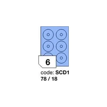 Samolepící etiketa Modré samolepicí etikety Rayfilm R0123.SCD1F, 78x18 mm, 1.000 listů A4, 6000 etiket