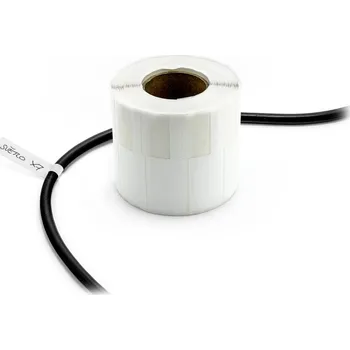 Samolepící etiketa Nálepky k označování a popisu vodičů a kabelů bílé - role 1000ks