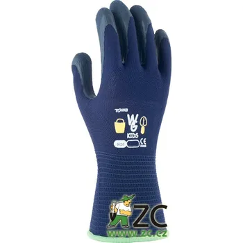 Pracovní rukavice ROSTETO KIDS - dětské pracovní rukavice modré Velikost: 5