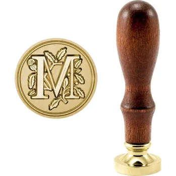 Sběratelství Pečetidlo (razidlo) do vosku mosazné - ozdobné tiskací písmeno M