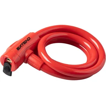 Zámek na kolo Extend COMPANION 1200mm červený (Zámek na jízdní kolo Extend COMPANION 12*1200 mm, red)
