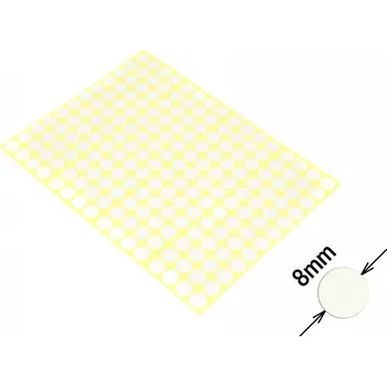 samolepka Kruhové barevné signalizační samolepky bez potisku 8mm bílé