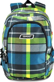 Školní batoh Target Studentský batoh zelený/modrý kostky