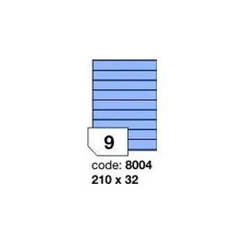 Samolepící etiketa Modré samolepicí etikety Rayfilm R0123.8004F, 210x32 mm, 1.000 listů A4, 9000 etiket