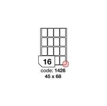 Samolepící etiketa Bílé samolepicí etikety Rayfilm R0100.1426F, 45x68 mm, 1.000 listů A4, 16000 etiket