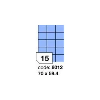 Samolepící etiketa Modré samolepicí etikety Rayfilm R0123.8012F, 70x59,4 mm, 1.000 listů A4, 15000 etiket
