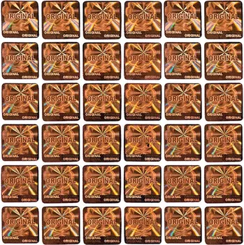 samolepka Másterová holografická samolepka Original 15x15mm bronzová