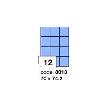 Kancelářské potřeby Modré samolepicí etikety Rayfilm R0123.8013F, 70x74,2 mm, 1.000 listů A4, 12000 etiket