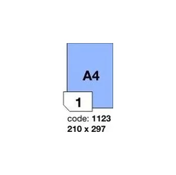 Samolepící etiketa Modré samolepicí etikety Rayfilm R0123.1123F, 210x297 mm, 1.000 listů A4, 1000 etiket