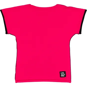 Dívčí tričko růžové bavlněné tričko s krátkým rukávem