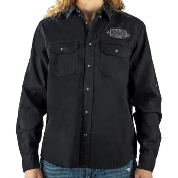 Pánská košile košile pánská LETHAL THREAT - MOTOR GEAR BUILD FOR GLORY- BLACK