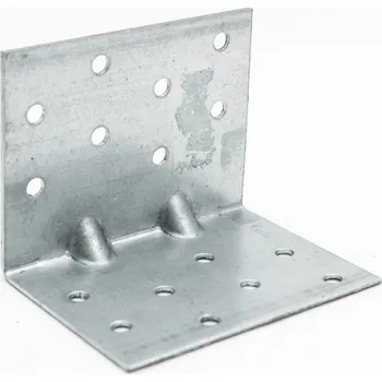Tesařské kování KMP7 Úhelník montážní s prolisem 80x80x40x1,5mm