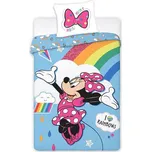 Dětské povlečení Minnie a duha 140x200+70x90cm