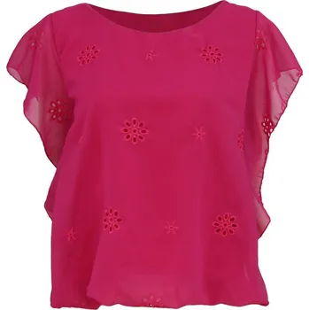 Dámská halenka Dámská halenka s volánky - tmavě růžová - vel. UNI