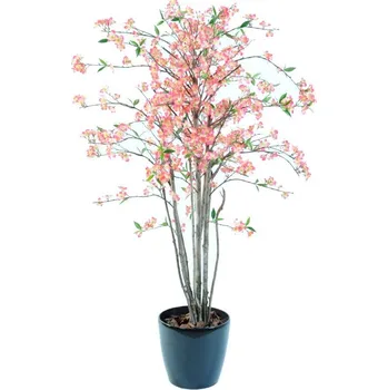 umělá květina Luxusní umělý kvetoucí strom TŘEŠEŇ růžová, 150cm