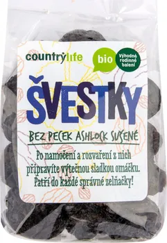 Sušené ovoce Country Life Švestky bez pecek Ashlock bio