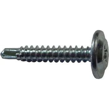 Vrut Vrut samovrtný s rámovou hlavou a křížovou drážkou do plechu bílý pozink 4,2x50 - 100ks