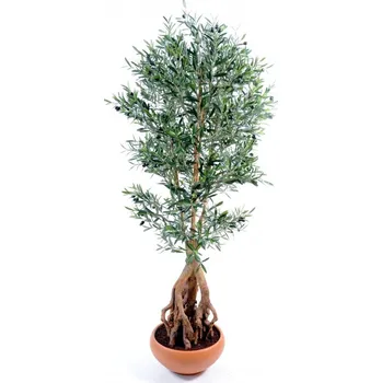 umělá květina Luxusní umělý strom OLIVOVNÍK ROOT, 175cm