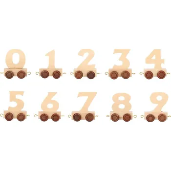 Vláček a vláčkodráha small foot Vláčkodráha - vláček přírodní číslice - 1 ks číslice