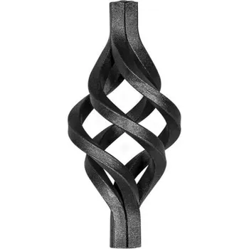 PSG Ozdobný košík pro kovaný plot, bránu, zábradlí a mříže 12.082, pr. 16x16 mm, 145 x 65 mm