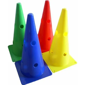 Sportovní kužel Kužel s otvory 45 cm červená