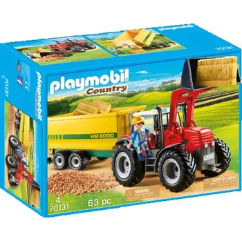 Stavebnice Playmobil Playmobil 70131 Traktor s přívěsem