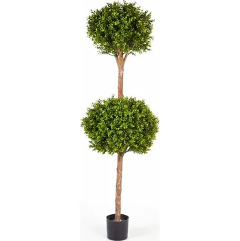 umělá květina Luxusní umělý strom BUKSUS DVOJITÁ KOULE STROM, 165 cm