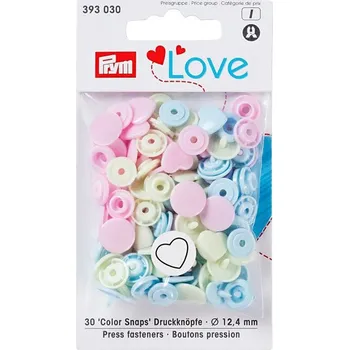 Prym Love Color Snaps 12,4 mm 30 ks srdce