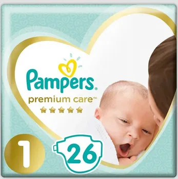 Plenkové kalhoty Pampers Premium Care Pack S1 Newborn 26 ks