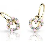 Cutie Jewellery zlaté dětské naušnice C2157Z-Pink